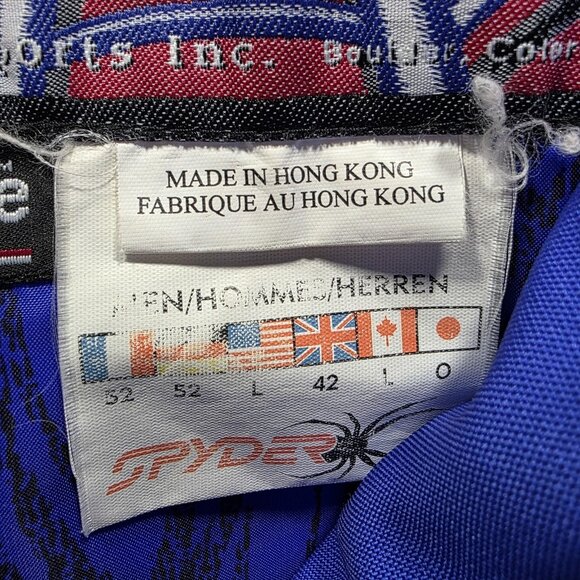 VINTAGE Spyder Jacket Mens Large Ski Insulated Thinsulate Colorblock 90s - Picture 4 of 12